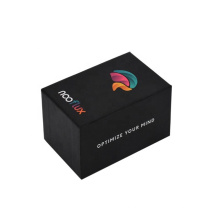 Custom printed black embossed box packaging rigid Cardboard gift Paper box